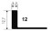 Латунный разделительный L-профиль для подгонки полов TС 125 ON 12 полированный 2,7м