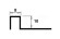 Латунный П-образный профиль закладной CU 100 OS 10 шлифованный 2,7м