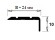 Латунный порог угловой с насечками SL10 ON 24х10 полированный 2,7м