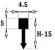 Латунный Т-профиль вставка AD 150 OC 15х4,5 хром 2,7м