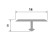 Латунный Т-образный профиль с фасками SP 14 OC 14х8 хром 2,7м