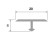 Латунный Т-образный профиль с фасками SP 20 OS 20х8 шлифованный 3м