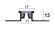 Латунный деформационный шов с заменяемой вставкой CB 130 OF 13х17 без покрытия 2,7м