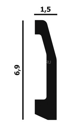 Напольный плинтус Перфект Плюс P19 69 мм 200 см