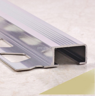 П-профиль алюминиевый с рифлением закладной 10х20 мм ПО-П10х20 бронза матовая 2,7 м