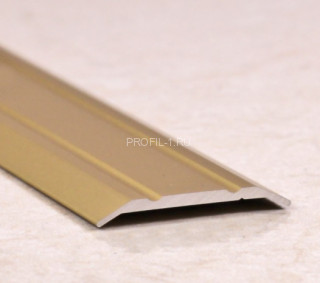 Алюминиевый порог с насечками 25 мм ПО-25 золото матовое 2,7 м