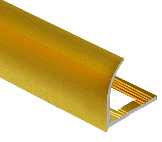 Профиль для плитки С-образный внешний алюминий 10 мм PV23-04 золото матовое 2,7 м