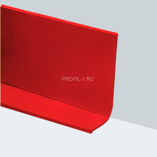Напольный гибкий плинтус 50 мм ПГ65 красный без клея 3м