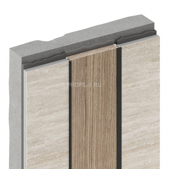 Алюминиевый разделительный Т-профиль вставка Decaro D009.3A Titanium титан для стен и потолка 3 м Алюминиевый разделительный Т-профиль вставка Decaro D009.3A Titanium титан для стен и потолка 3 м