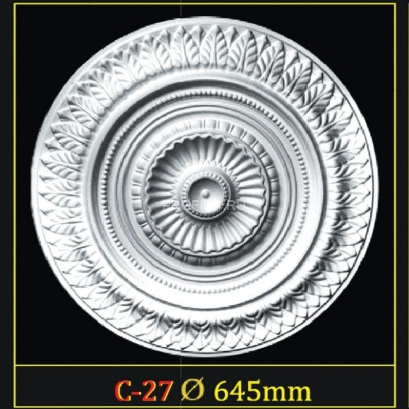 Потолочная розетка Glanzepol C-27 645 мм белая полистирол Потолочная розетка Glanzepol C-27 645 мм белая полистирол