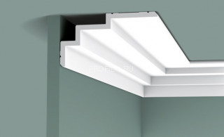Потолочный плинтус Orac Decor Purotouch C392 белый полиуретан 100х190 мм 2м