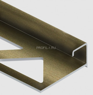 Профиль С-образный для плитки угловой внутренний 10 мм алюминий PV54-08 шампань матовая 2,7 м Профиль С-образный для плитки угловой внутренний 10 мм алюминий PV54-08 шампань матовая 2,7 м