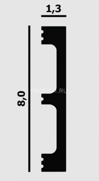 Декоративный гибкий молдинг Перфект Плюс P88 FLEX белый ударопрочный 13х80 мм 2 м