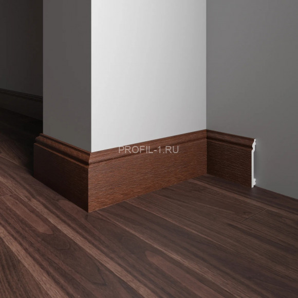 Напольный плинтус Decor-Dizayn 701-82SH полистирол под дерево 100х16х2400 мм