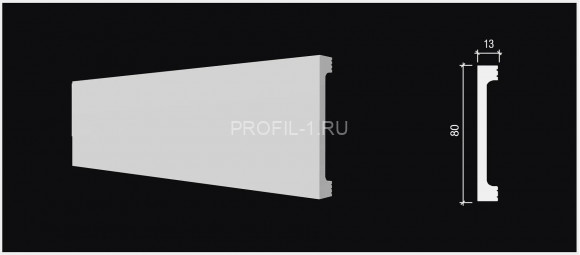 Напольный гибкий плинтус Decor-Dizayn DD708F полистирол белый, под покраску 80х13х2000 мм Напольный гибкий плинтус Decor-Dizayn DD708F полистирол белый, под покраску 80х13х2000 мм