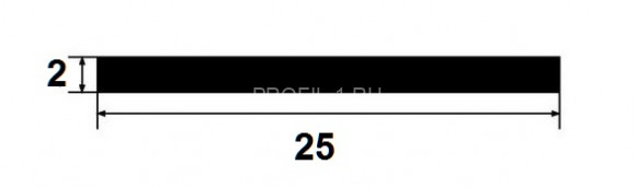 Алюминиевая полоса 25 мм Effector 3,0 м B 02.01 серебро матовое