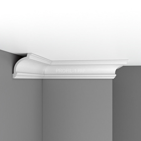 Плинтус потолочный 150х110х2400 Decomaster DP 217A из полиуретана белый под покраску Плинтус потолочный 150х110х2400 Decomaster DP 217A из полиуретана белый под покраску