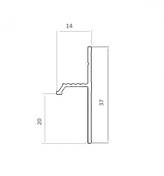 Теневой плинтус 20мм чёрный матовый 3 метра Теневой плинтус 20мм чёрный матовый 3 метра