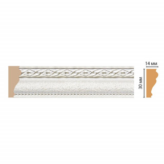 Молдинг DECOMASTER 125-42 ДМ (30x14x2400) цвет Белый с перламутром Молдинг DECOMASTER 125-42 ДМ (30x14x2400) цвет Белый с перламутром