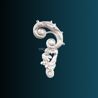 Декоративный орнамент Перфект G2331L левый белый 284х130х29 мм