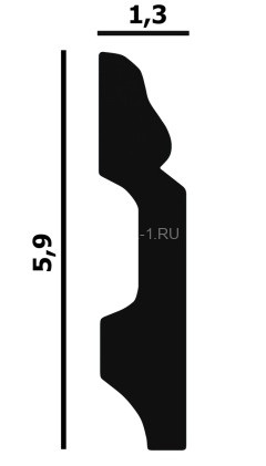 Напольный плинтус Перфект Плюс P27 59 мм 200 см