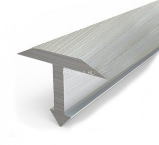 Алюминиевый профиль Т-образный 26 мм Т-26 Л Белая сосна 2,7 м (упаковка 10 штук)