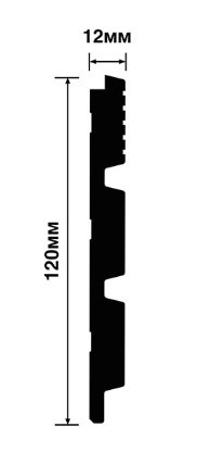 Стеновая панель Hiwood LV124L W50 декорированная 120х12 мм 2,7 м