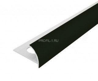 С-профиль ПВХ для плитки 8 мм Cezar 140 Темно-зеленый 2,5 м (10 штук)