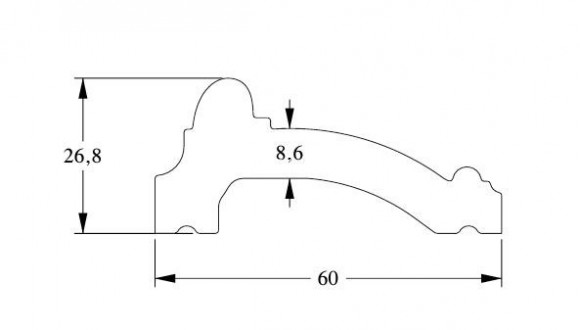 Молдинг Orac Decor Duropolymer PX113 белый полистирол 60х27 мм 2м Молдинг Orac Decor Duropolymer PX113 белый полистирол 60х27 мм 2м