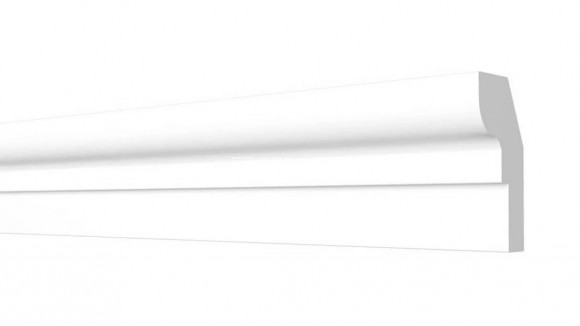 Потолочный плинтус Decor-Dizayn DD34 полистирол белый, под покраску 25х15х2000 мм