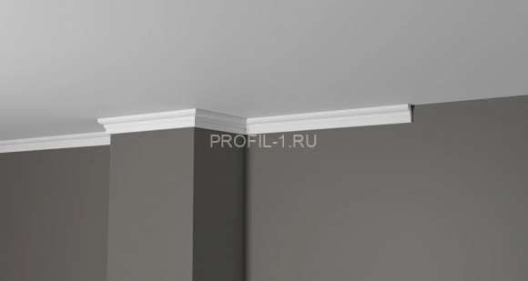 Потолочный плинтус Decor-Dizayn DD34 полистирол белый, под покраску 25х15х2000 мм