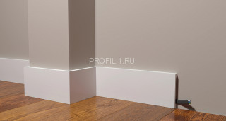 Напольный плинтус Decor-Dizayn DD709 полистирол белый, под покраску 100х13х2000 мм