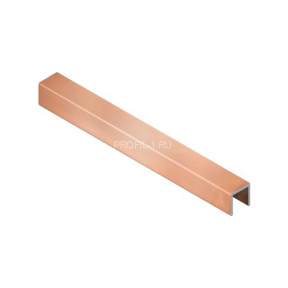 Алюминиевый профиль П-образный 6мм х 10мм NEEXY PV85-49-MT медь матовая 2.7м