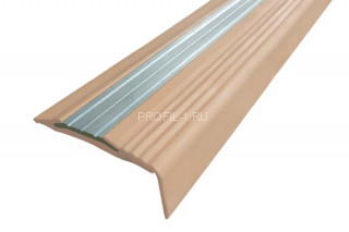 Противоскользящий профиль угловой с алюминиевой вставкой 50х18 мм NoSlipper-Угол бежевый 2,7 м Противоскользящий профиль угловой с алюминиевой вставкой 50х18 мм NoSlipper-Угол бежевый 2,7 м