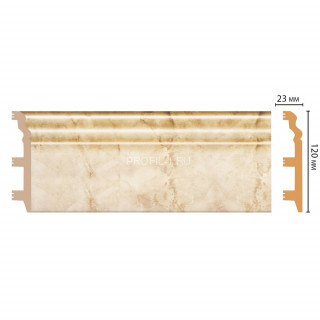 Плинтус напольный DECOMASTER D233-80ДМ (120x23x2400) цвет Мрамор бежевый