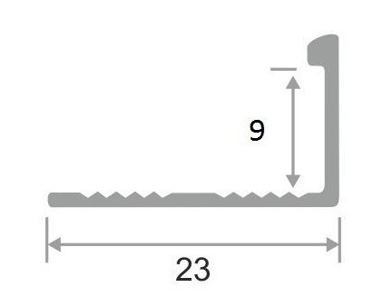 Алюминиевый L-профиль ПО-Г9 бронза глянец 2,7м