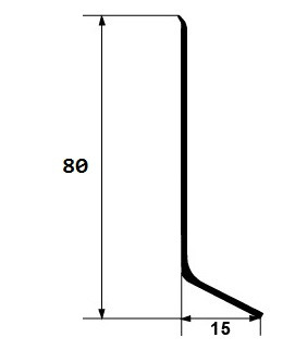 Комплект заглушек для плинтуса ПТ-79/15 металл серебро