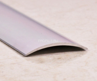 Алюминиевый порог одноуровневый 20 мм ПО-20 серебро матовое 2,7 м