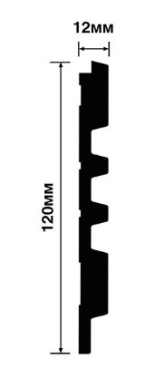 Стеновая панель Hiwood LV121 S381A декорированная 120х12 мм 2,7 м