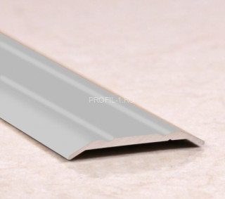 Алюминиевый порог с насечками 25 мм ПО-25 серебро глянец 2,7 м