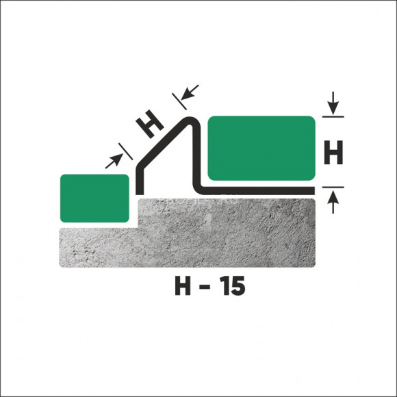 Наружный профиль из нержавеющей стали со скосом для плитки 15 мм FSF 15 GS золото сатинированное 270 см