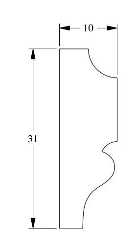 Молдинг Orac Decor Duropolymer PX116 белый полистирол 31х10 мм 2м