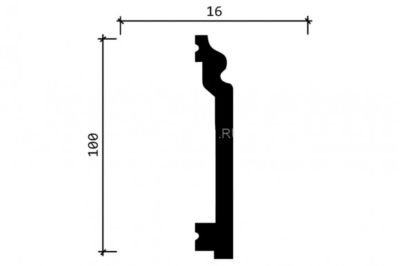 Напольный плинтус Decor-Dizayn 701-88SH полистирол под дерево 100х16х2400 мм