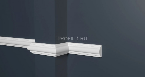 Молдинг Decor-Dizayn DD35 полистирол белый, под покраску 25х12х2000 мм