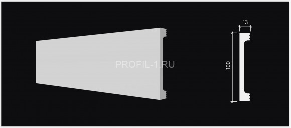 Напольный гибкий плинтус Decor-Dizayn DD709F полистирол белый, под покраску 100х13х2000 мм Напольный гибкий плинтус Decor-Dizayn DD709F полистирол белый, под покраску 100х13х2000 мм