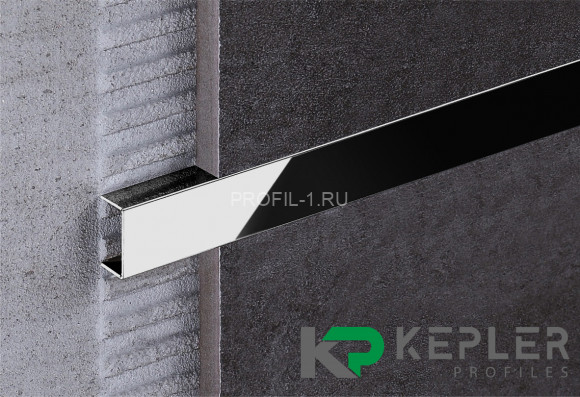 П-профиль бордюрный 10х15 мм из нержавеющей стали SS 304 FSUP15-BP S.S.304 черный полированный 2.7 м