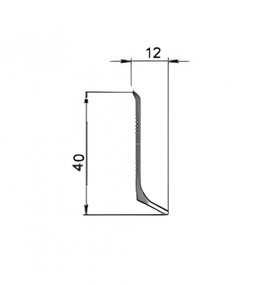 Комплект заглушек для напольного плинтуса 40 мм Диал ПЛ-40з 0032 белый муар RAL 9016 (пара левая+правая)