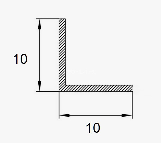 Алюминиевый уголок 10х10 ПБ10х10 шампань 3 м Алюминиевый уголок 10х10 ПБ10х10 шампань 3 м