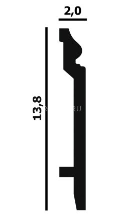 Напольный плинтус Перфект Плюс P31 138 мм 200 см