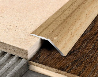 Алюминиевый порог разноуровневый 32 мм с насечками С2 КД Бук светлый 2,7 м (упаковка 10 штук)